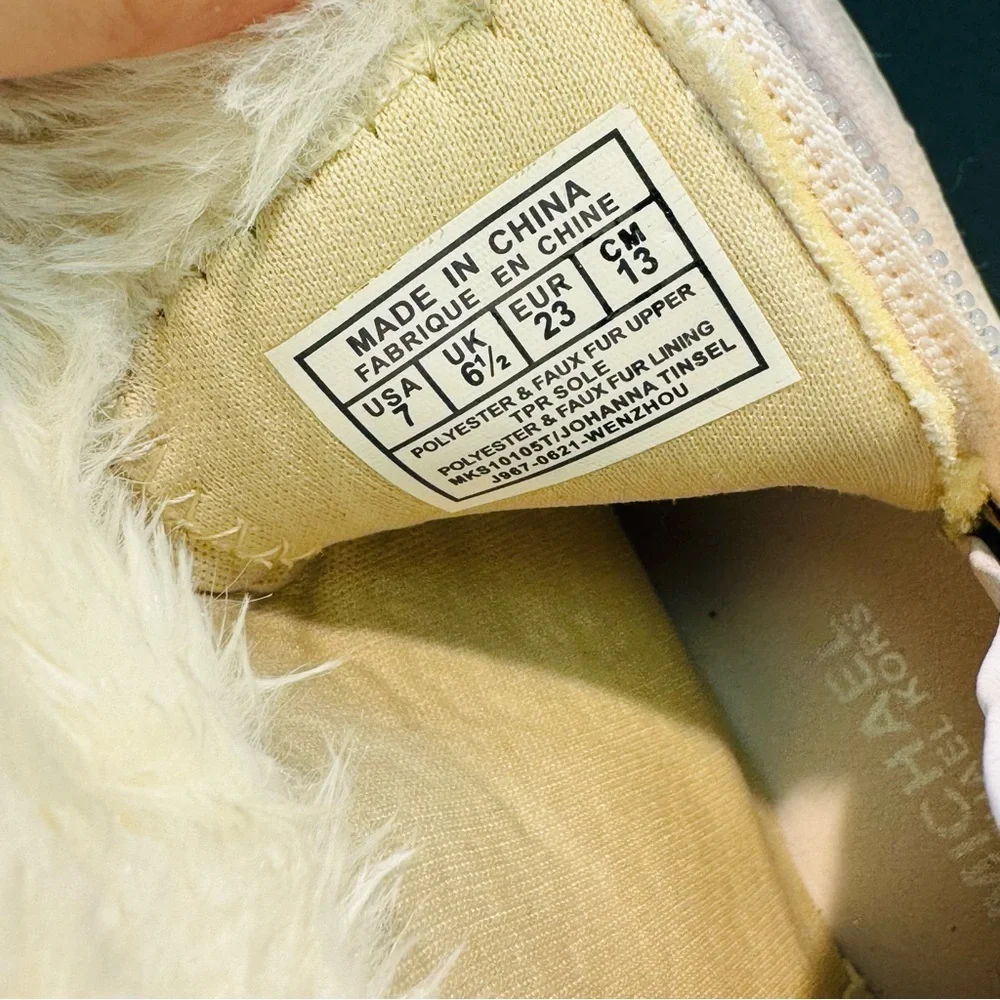 Michael Kors Girls Faux Fur Suede Boot Pink Multi Toddler Girl’s Size 7